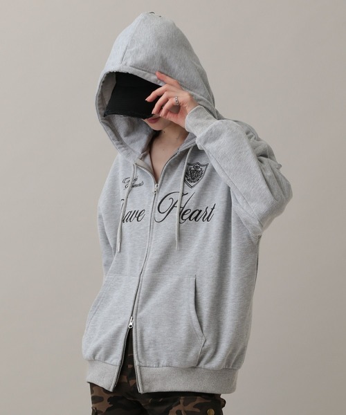 3.3 Field Trip （3.3フィールドトリップ）の「3.3 Field Trip／ユニロゴダブルジップパーカー（パーカー・レディース・ブラック/グレー・FREE）」の7枚目の写真