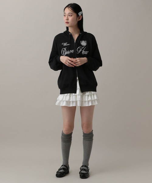 3.3 Field Trip （3.3フィールドトリップ）の「3.3 Field Trip／ユニロゴダブルジップパーカー（パーカー・レディース・ブラック/グレー・FREE）」の8枚目の写真