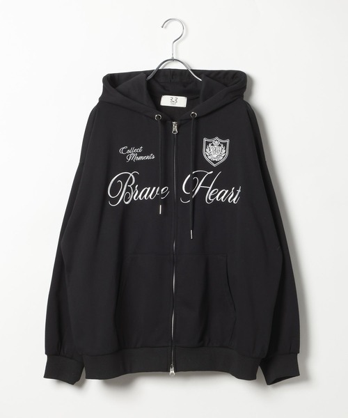 3.3 Field Trip （3.3フィールドトリップ）の「3.3 Field Trip／ユニロゴダブルジップパーカー（パーカー・レディース・ブラック/グレー・FREE）」の13枚目の写真