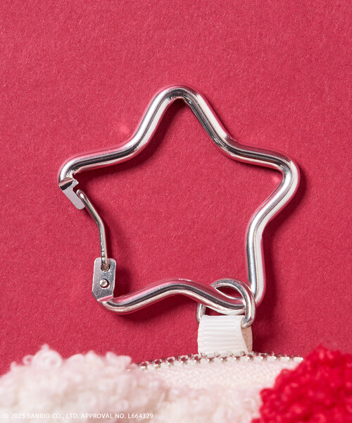 FREAK'S STORE（フリークスストア）の「SANRIO/サンリオ ”HELLOKITTY” もこもこ チャームポーチ/ハローキティ キーチャーム ポーチ/ミニポーチ/カードケース/小銭入れ（ポーチ・レディース・オフホワイト/ブラック・ONE SIZE）」の6枚目の写真