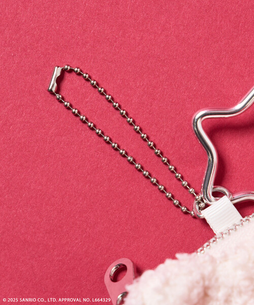 FREAK'S STORE（フリークスストア）の「SANRIO/サンリオ ”HELLOKITTY” もこもこ チャームポーチ/ハローキティ キーチャーム ポーチ/ミニポーチ/カードケース/小銭入れ（ポーチ・レディース・オフホワイト/ブラック・ONE SIZE）」の10枚目の写真