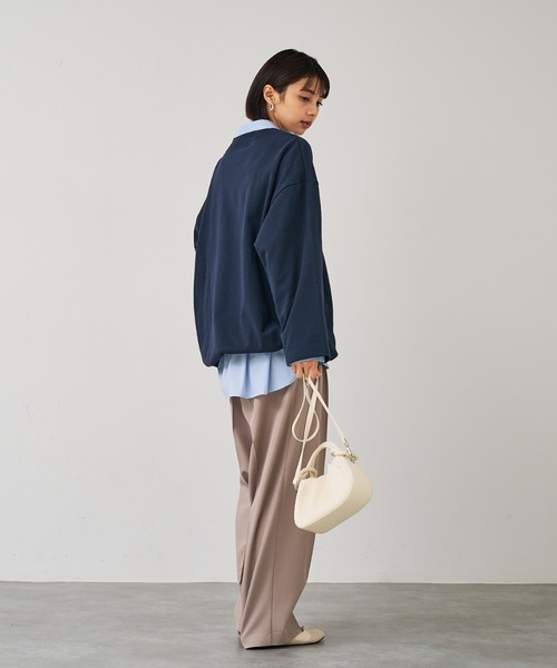 abahouse mavie（アバハウスマヴィ）の「ノットプリーツ２ＷＡＹバッグ（ショルダーバッグ・レディース・アイボリー/ブラック・フリー）」の4枚目の写真