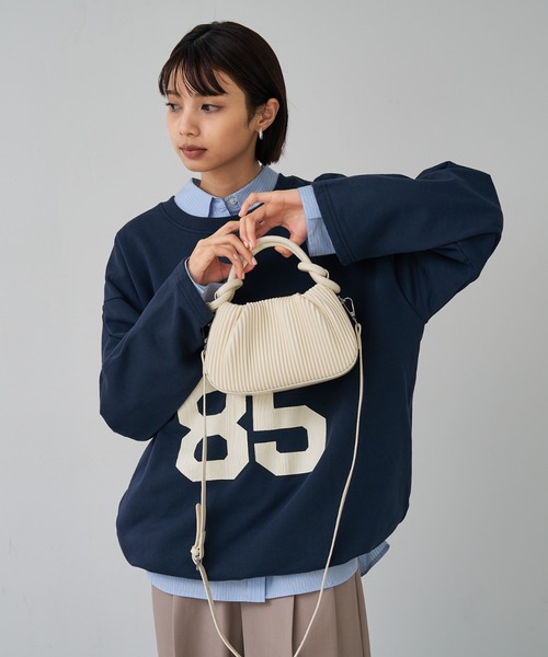 abahouse mavie（アバハウスマヴィ）の「ノットプリーツ２ＷＡＹバッグ（ショルダーバッグ・レディース・アイボリー/ブラック・フリー）」の9枚目の写真