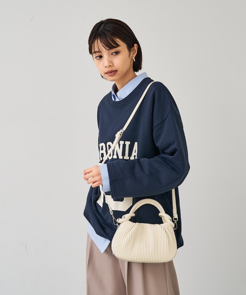 abahouse mavie（アバハウスマヴィ）の「ノットプリーツ２ＷＡＹバッグ（ショルダーバッグ・レディース・アイボリー/ブラック・フリー）」の7枚目の写真