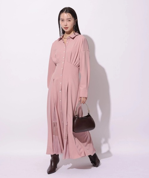 レースプリーツマチシャツワンピース（ワンピース）｜Mystrada（マイ