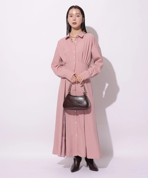 Mystrada(マイストラーダ)の「レースプリーツマチシャツワンピース(ワンピース・レディース・ピンク/ネイビー/ベージュ・38/36/34)」の13枚目の写真