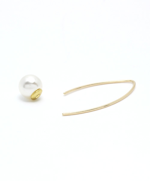 GLOBAL WORK（グローバルワーク）の「ラインパールキャッチピアス/710547（ピアス（両耳用）・レディース・イエロー系その他/その他/ライトイエロー・FREE）」の6枚目の写真