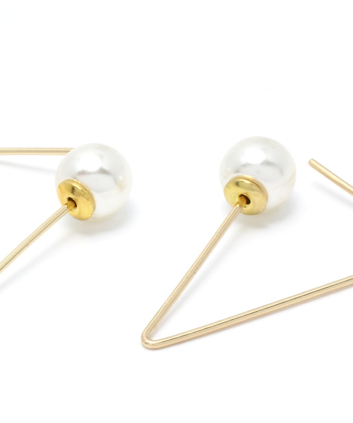 GLOBAL WORK（グローバルワーク）の「ラインパールキャッチピアス/710547（ピアス（両耳用）・レディース・イエロー系その他/その他/ライトイエロー・FREE）」の8枚目の写真