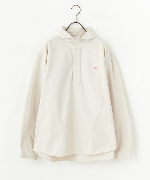 DANTON（ダントン）の「[DANTON/ダントン] ラウンドカラー オックスフォードプルオーバーシャツ(無地)（シャツ/ブラウス・レディース・ホワイト/ライトベージュ・40/38/42）」の2枚目の写真