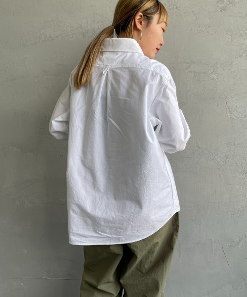 DANTON（ダントン）の「[DANTON/ダントン] ラウンドカラー オックスフォードプルオーバーシャツ(無地)（シャツ/ブラウス・レディース・ホワイト・40/38/42）」の6枚目の写真