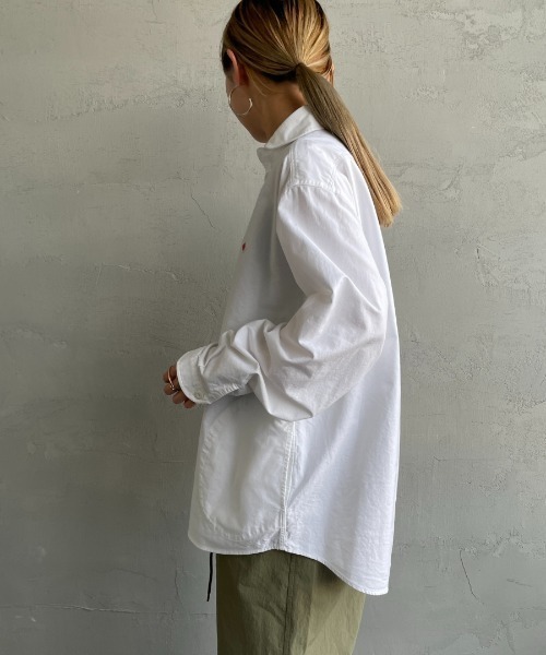 DANTON（ダントン）の「[DANTON/ダントン] ラウンドカラー オックスフォードプルオーバーシャツ(無地)（シャツ/ブラウス・レディース・ホワイト・40/38/42）」の8枚目の写真