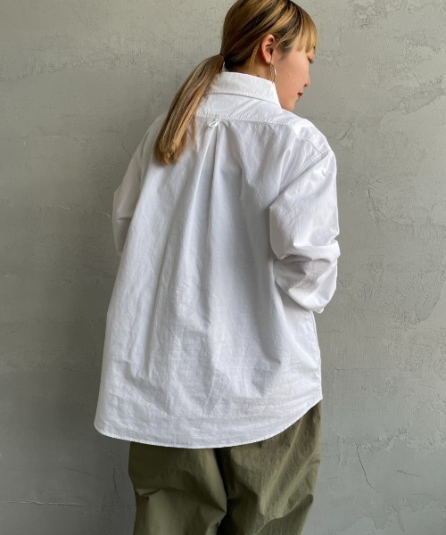 DANTON（ダントン）の「[DANTON/ダントン] ラウンドカラー オックスフォードプルオーバーシャツ(無地)（シャツ/ブラウス・レディース・ホワイト・40/38/42）」の9枚目の写真