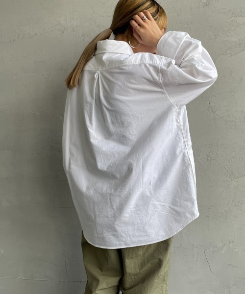 DANTON（ダントン）の「[DANTON/ダントン] ラウンドカラー オックスフォードプルオーバーシャツ(無地)（シャツ/ブラウス・レディース・ホワイト・40/38/42）」の15枚目の写真