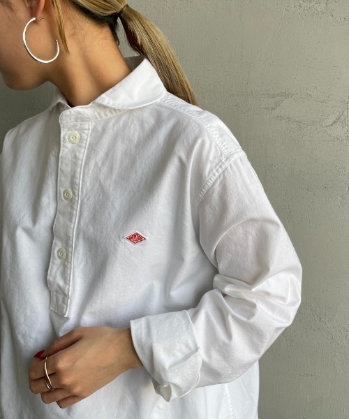 DANTON（ダントン）の「[DANTON/ダントン] ラウンドカラー オックスフォードプルオーバーシャツ(無地)（シャツ/ブラウス・レディース・ホワイト・40/38/42）」の16枚目の写真