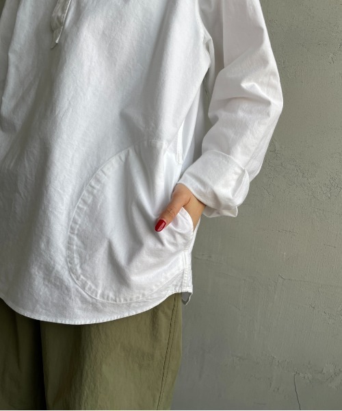 DANTON（ダントン）の「[DANTON/ダントン] ラウンドカラー オックスフォードプルオーバーシャツ(無地)（シャツ/ブラウス・レディース・ホワイト・40/38/42）」の18枚目の写真