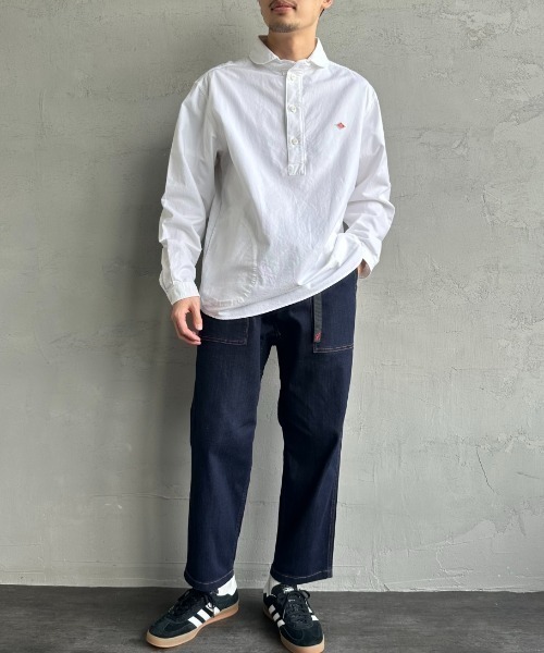 DANTON（ダントン）の「[DANTON/ダントン] ラウンドカラー オックスフォードプルオーバーシャツ(無地)（シャツ/ブラウス・レディース・ホワイト・40/38/42）」の3枚目の写真