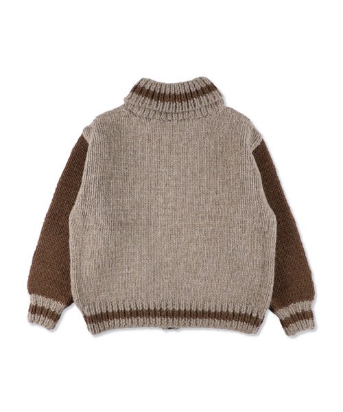 WIND AND SEA（ウィンダンシー）の「PATCH LOGO COWICHAN JACKET（ダウンジャケット/コート・メンズ・ブラウン/グレー・M/L）」の8枚目の写真