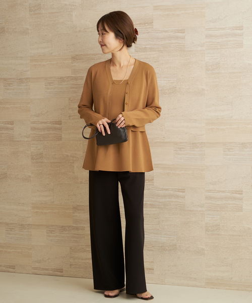 plage（プラージュ）の「Peplum Camisole ニット（その他トップス・レディース・ブラック/キャメル・FREE）」の9枚目の写真