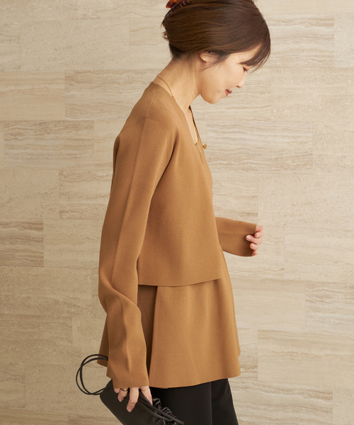 plage（プラージュ）の「Peplum Camisole ニット（その他トップス・レディース・ブラック/キャメル・FREE）」の12枚目の写真