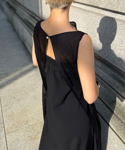 JENNE(ジェンヌ)の「カップ付きシアー2WAYワンピース(ワンピース・レディース・ブラック/ベージュ系その他・SMALL/MEDIUM/LARGE)」の7枚目の写真