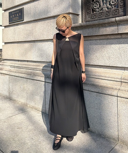 JENNE(ジェンヌ)の「カップ付きシアー2WAYワンピース(ワンピース・レディース・ブラック/ベージュ系その他・SMALL/MEDIUM/LARGE)」の12枚目の写真