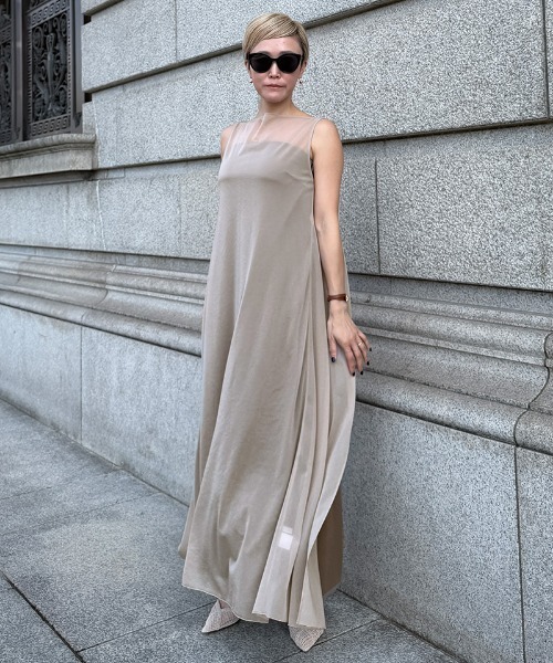 JENNE(ジェンヌ)の「カップ付きシアー2WAYワンピース(ワンピース・レディース・ブラック/ベージュ系その他・SMALL/MEDIUM/LARGE)」の14枚目の写真