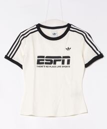 adidas(�A�f�B�_�X)��adidas �A�f�B�_�X W COTTON CALI TEE WITH SPONSOR �V���[�g�X���[�u KD1379 OFFWHITE(T�V���c/�J�b�g�\�[)