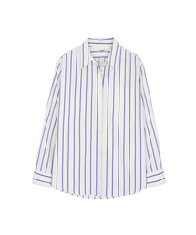 MATISSE THE CURATOR（マティスザキュレーター）の「ワンポケットストライプシャツアイボリーバイオレット（シャツ/ブラウス）」
