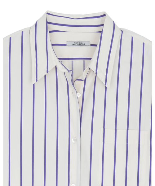 MATISSE THE CURATOR（マティスザキュレーター）の「ワンポケットストライプシャツアイボリーバイオレット（シャツ/ブラウス・メンズ・その他・1/2/3）」の3枚目の写真