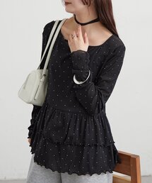 mystic | 26SSドットティアードプルオーバー(Tシャツ/カットソー)