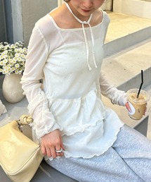 SOFIA SHEER CUT TOP（Tシャツ/カットソー）｜Ameri（アメリ）の