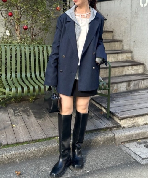 【レイヤードスタイルに◎】《IVO / レース / ラインストーン》ドットティアードプルオーバー（Tシャツ/カットソー）｜mystic（ミスティック）