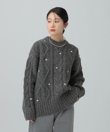 LEPSIM | 3ゲージネップケーブルプルオーバー 637994(ニット/セーター)