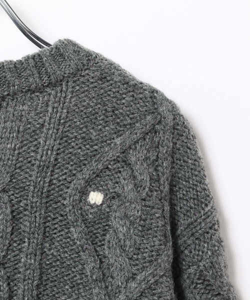 LEPSIM（レプシィム）の「3ゲージネップケーブルプルオーバー　637994（ニット/セーター・レディース・アイボリー/チャコールグレー・FREE）」の15枚目の写真