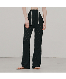 ODER（オディエール）の「レースブーツカットバンディングパンツ-ブラック（その他パンツ）」