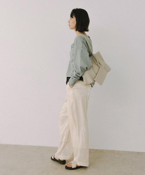 RODE SKO（ロデスコ）の「ポーチ付パンチングミドルトートバッグ（トートバッグ・レディース・アイボリー/ブラウン・ONE）」の9枚目の写真