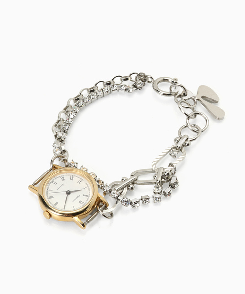 HIDAKA(ヒダカ)の「HIDAKA / ヒダカ FUSION WATCH BRACELET(ブレスレット・メンズ・シルバー・FREE)」の1枚目の写真