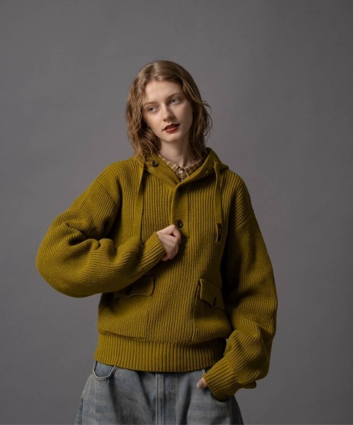 Double Pocket Knit Hoodie - ダブルポケット ニットフーディー