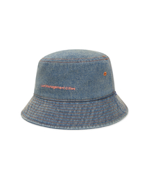 VINTAGE DENIM FN BUCKET HAT dark blue