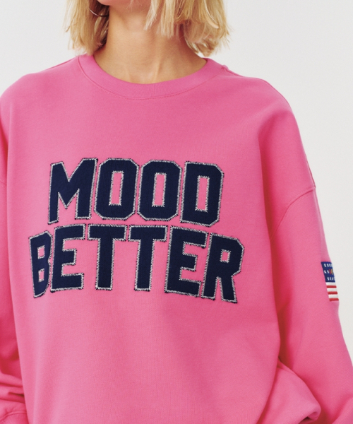 MOODBETTER（ムード ベター）の「FLAG PATCH APPLIQUE SWEATSHIRT PINK（スウェット・レディース・その他・FREE）」の3枚目の写真