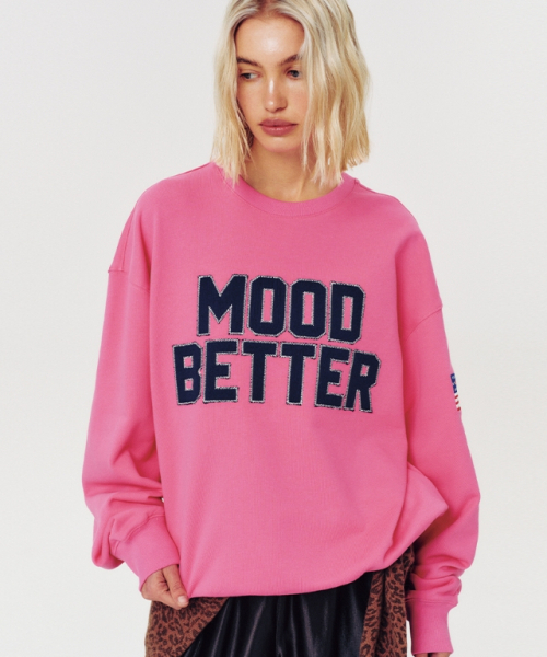 MOODBETTER（ムード ベター）の「FLAG PATCH APPLIQUE SWEATSHIRT PINK（スウェット・レディース・その他・FREE）」の5枚目の写真