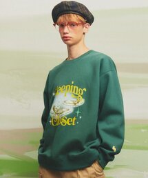 MAINBOOTH（メインブース）の「Nighty Night Sweatshirt(VINTAGE KHAKI)（スウェット）」