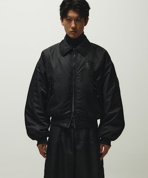 THE ANTI PLATFORM(ディアンチプラットフォーム)の「パディッドクロップフライトジャケット(ブラック)(ナイロンジャケット・レディース・その他・S/M/L)」の1枚目の写真