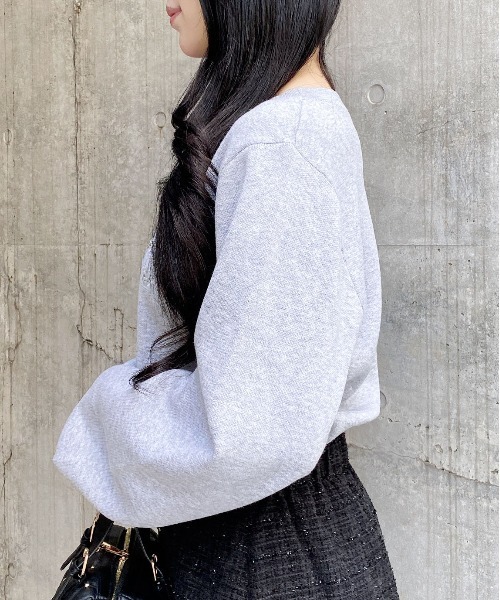 INGNI(イング)の「イニシャルビジューロゴニット(ニット/セーター・レディース・グレー/オフホワイト/ピンク/ブラック・M)」の21枚目の写真