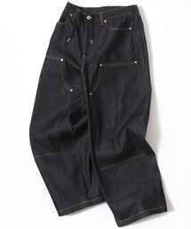 VISION STREET WEAR（ヴィジョンストリートウェア）の「VISION STREET WEAR/ヴィジョンストリートウェア オーバーサイズ リジッドデニム･総柄 ワイド ダブルニーパンツ/レディース メンズ（デニムパンツ）」