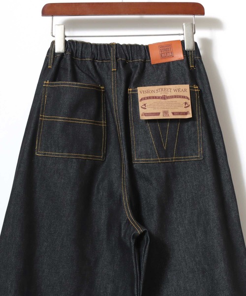 VISION STREET WEAR（ヴィジョンストリートウェア）の「VISION STREET WEAR/ヴィジョンストリートウェア オーバーサイズ リジッドデニム･総柄 ワイド ダブルニーパンツ/レディース メンズ（デニムパンツ・メンズ・ネイビー/ブラック/グリーン系その他/ベージュ系その他/グレー系その他・LL/L/M）」の6枚目の写真