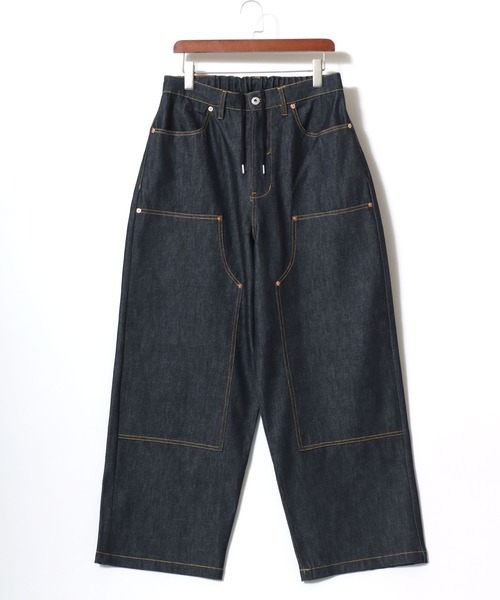 VISION STREET WEAR（ヴィジョンストリートウェア）の「VISION STREET WEAR/ヴィジョンストリートウェア オーバーサイズ リジッドデニム･総柄 ワイド ダブルニーパンツ/レディース メンズ（デニムパンツ・メンズ・ネイビー/ブラック/グリーン系その他/ベージュ系その他/グレー系その他・LL/L/M）」の11枚目の写真