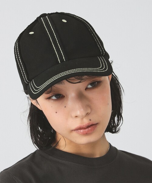 Ray BEAMS(レイビームス)の「配色 ステッチ キャップ 日除け 紫外線対策 夏素材 レジャー アウトドア 夏コーデ(キャップ・レディース・ミント/ベージュ/ブラック・ONE SIZE)」の1枚目の写真