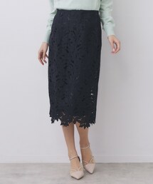 index（インデックス）の「フラワーレースタイトスカート【洗濯機OK】（スカート）」