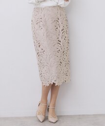 index | フラワーレースタイトスカート【洗濯機OK】《XS～3L》(スカート)